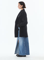 Olive Cashmere Blend Two Button Coat by Giovanni at Andrews