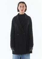 Olive Cashmere Blend Two Button Coat by Giovanni at Andrews