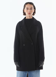 Olive Cashmere Blend Two Button Coat by Giovanni at Andrews