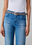Glossinia Square Buckle Leather Belt