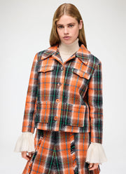 Graphic Wool Check Blazer
