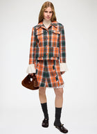 Graphic Wool Check Blazer