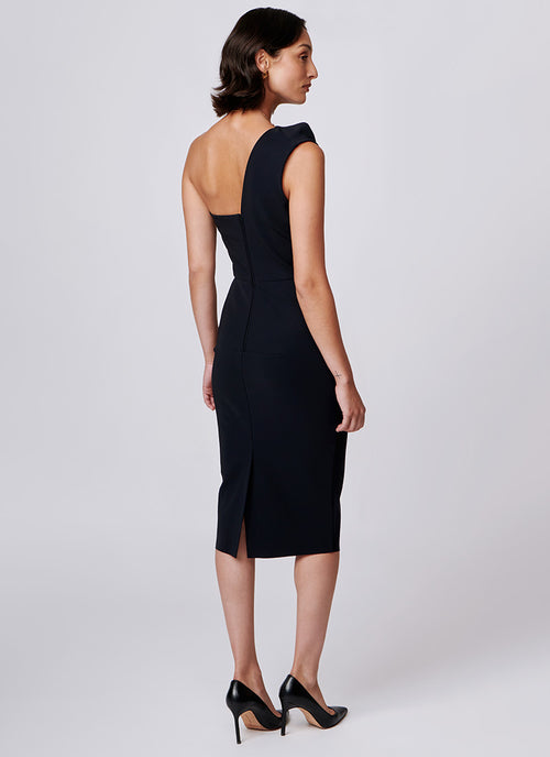 Greta Constantine Jacent One-Shoulder Midi Dress
