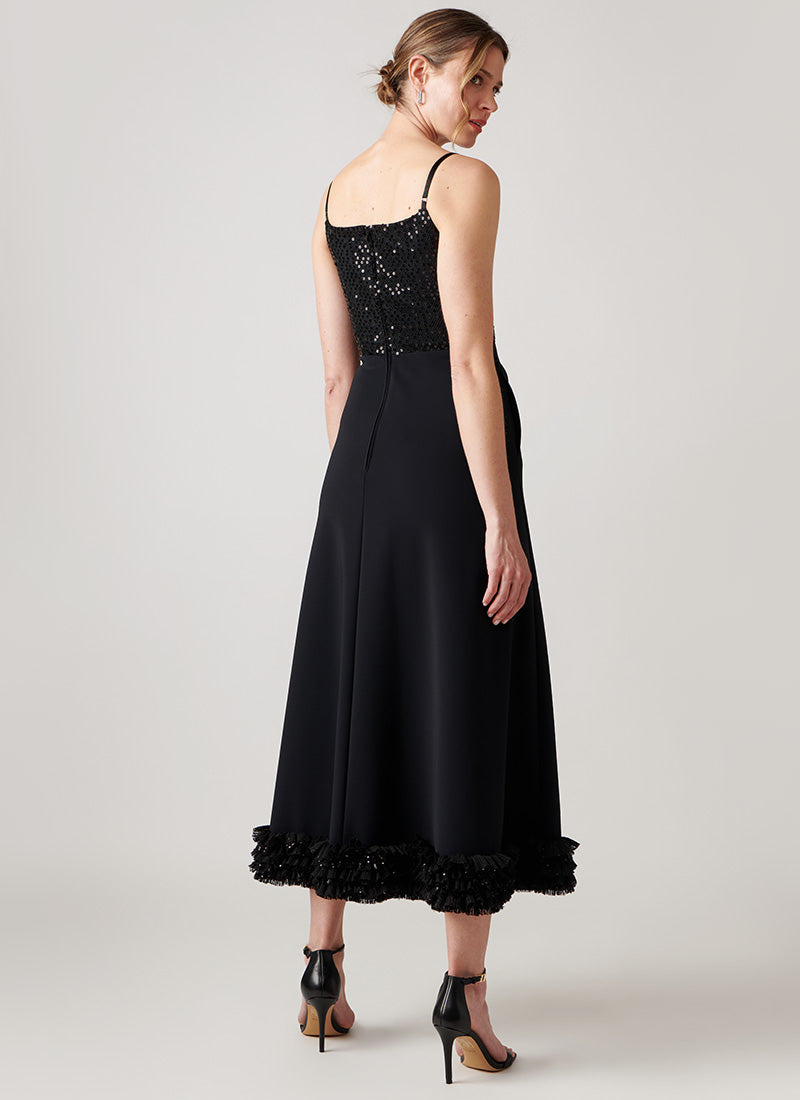 Greta Constantine Reta Sequin Ruffle Dress