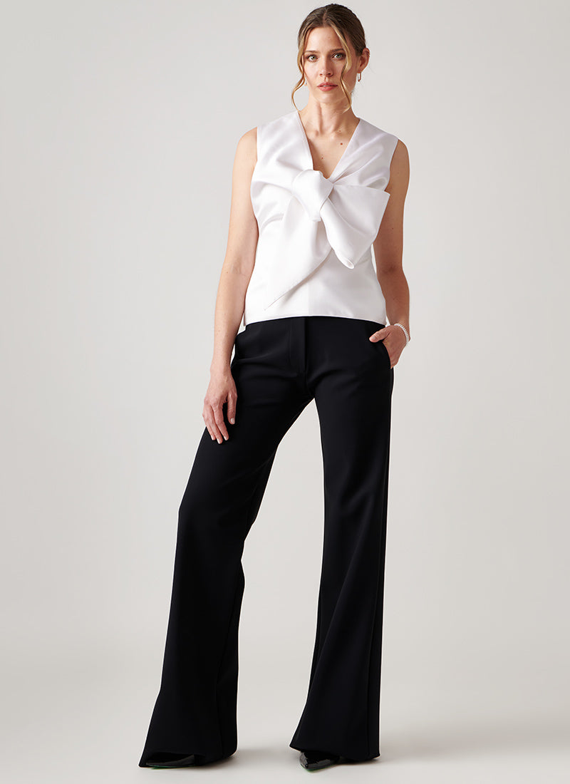 Greta Constantine Silfit Silk Bow Top