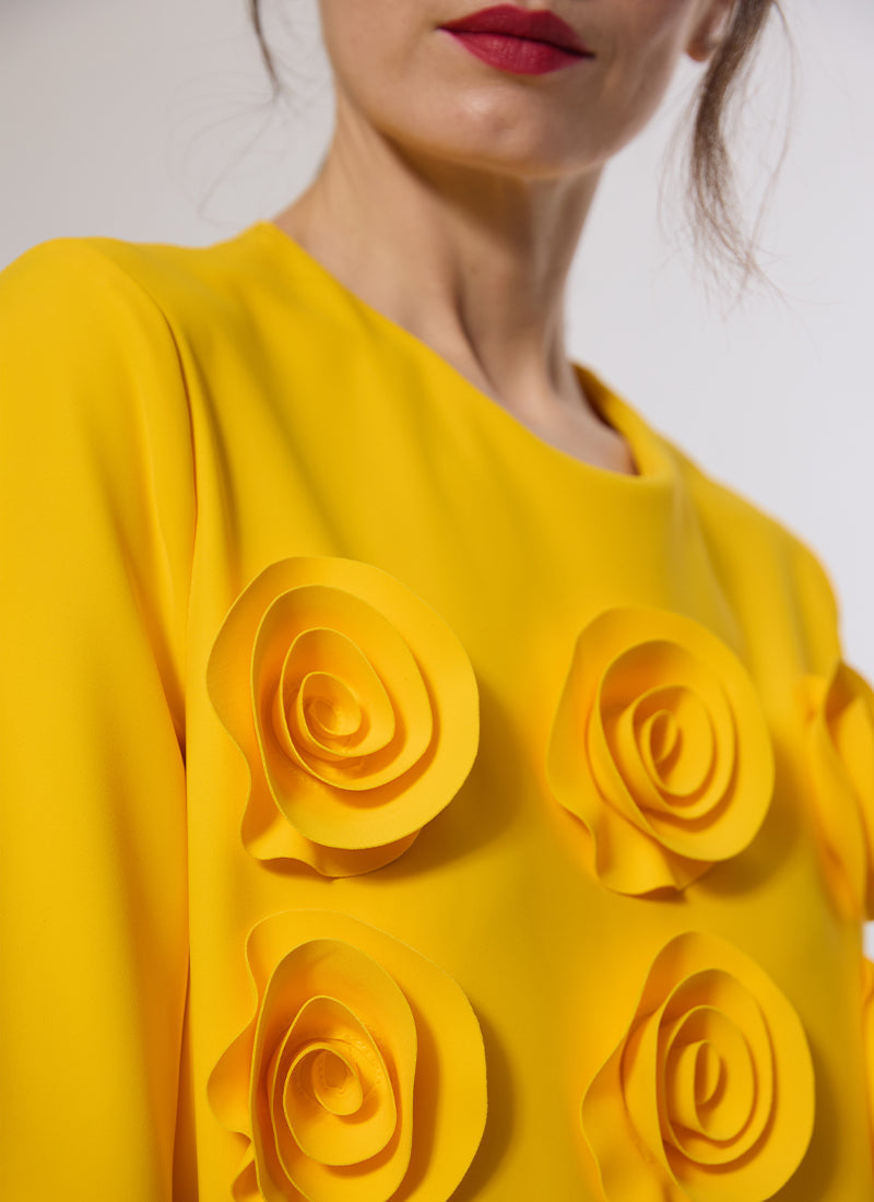 Greta Constantine Bassi Floral Applique Shift Dress
