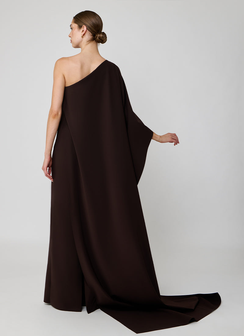 Fabrizio Gown With Half Cape by Greta Constantine at Andrews