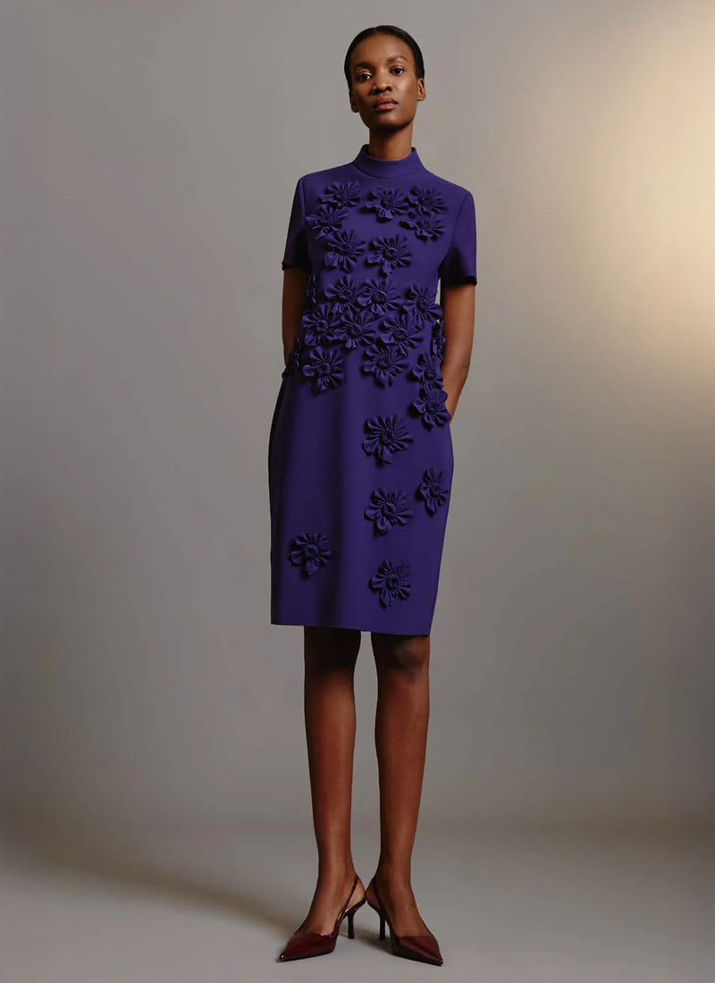 Greta Constantine Grier Shift Dress With Floral Applique