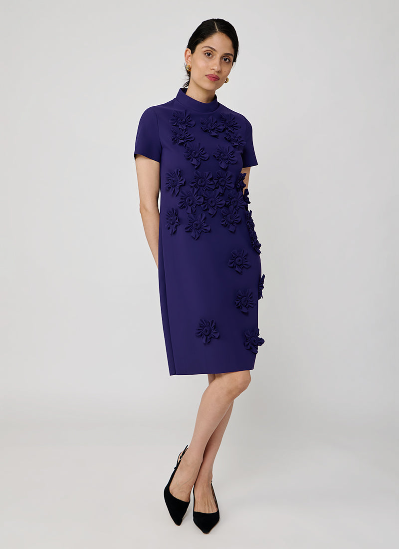 Greta Constantine Grier Shift Dress With Floral Applique