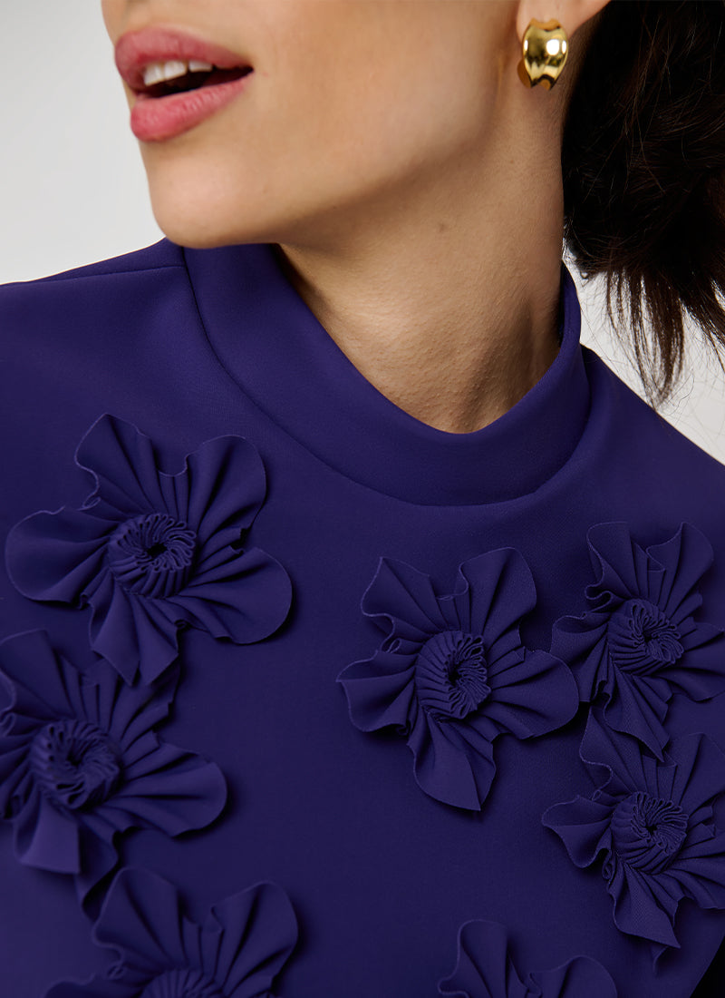 Greta Constantine Grier Shift Dress With Floral Applique