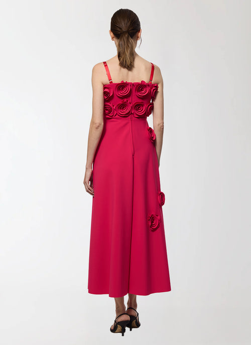 Greta Constantine Ligornia Floral Applique Midi Dress