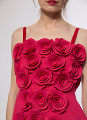 Greta Constantine Ligornia Floral Applique Midi Dress