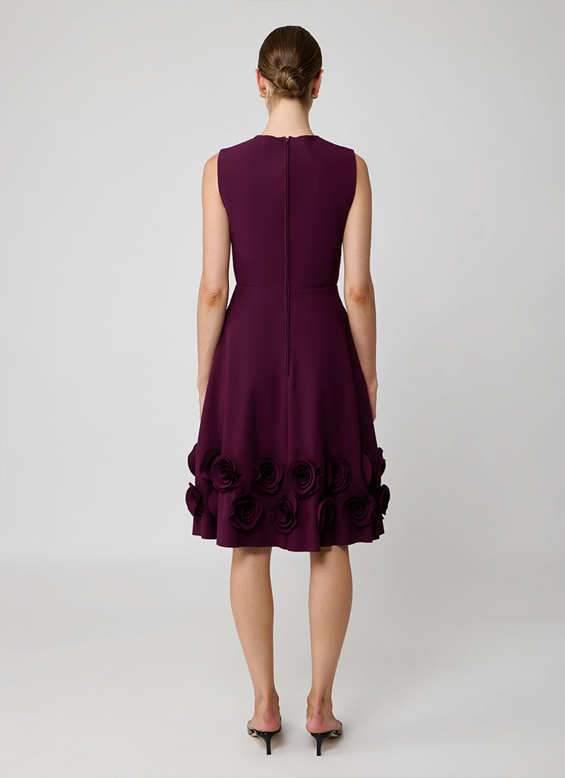 Greta Constantine Wright Sleeveless Dress With Floral Applique