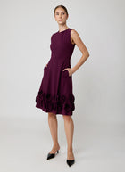 Greta Constantine Wright Sleeveless Dress With Floral Applique