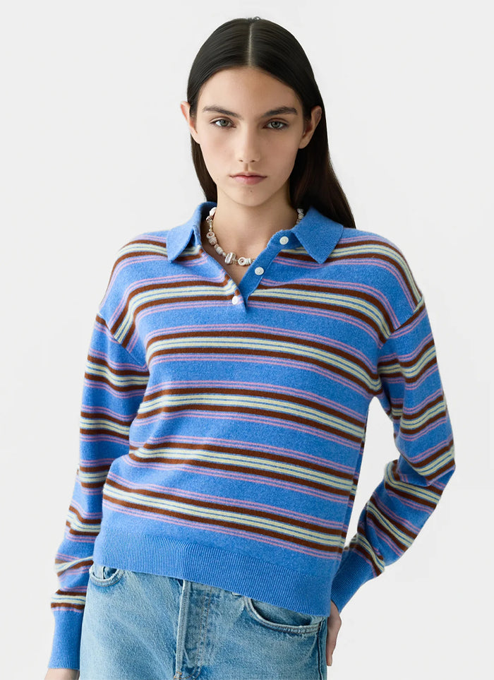Guest In Residence Collegiate Stripe Polo