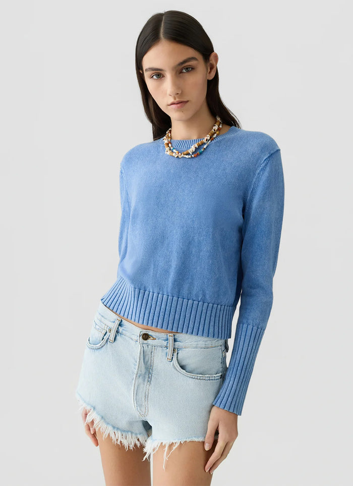 Guest In Residence Sunwashed Shrunken Crew Sweater