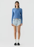 Sunwashed Shrunken Crew Sweater