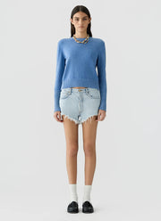 Sunwashed Shrunken Crew Sweater
