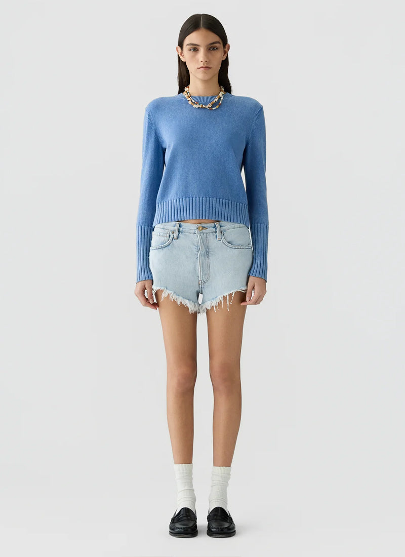 Sunwashed Shrunken Crew Sweater