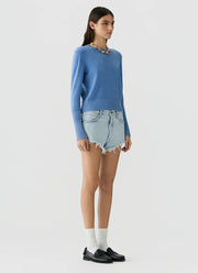 Sunwashed Shrunken Crew Sweater