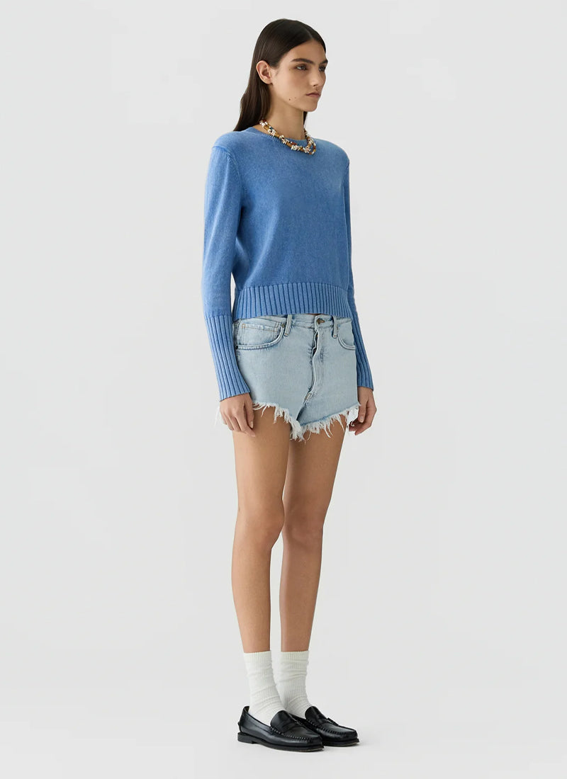 Sunwashed Shrunken Crew Sweater