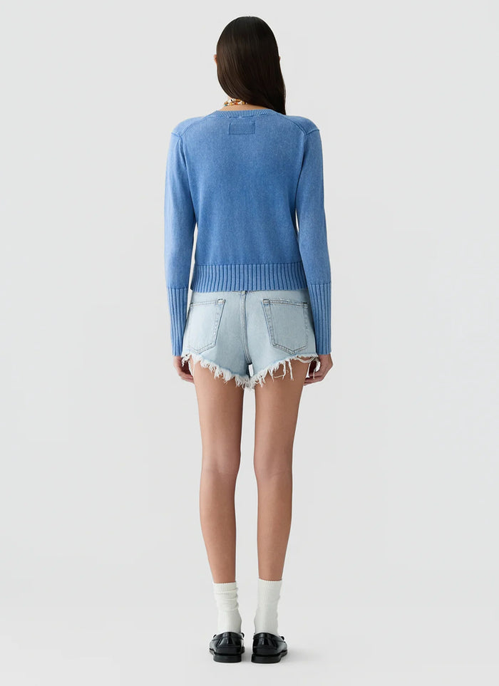 Guest In Residence Sunwashed Shrunken Crew Sweater