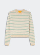 Pebble Stripe Shrunken Crew Sweater