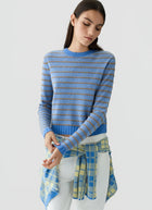 Pebble Stripe Shrunken Crew Sweater