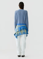 Pebble Stripe Shrunken Crew Sweater