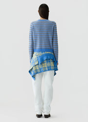 Pebble Stripe Shrunken Crew Sweater