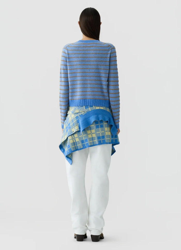 Guest In Residence Pebble Stripe Shrunken Crew Sweater