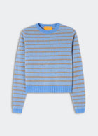 Pebble Stripe Shrunken Crew Sweater