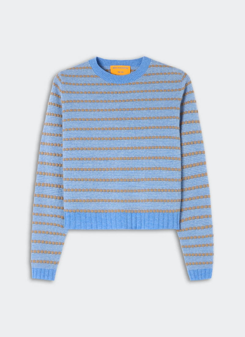 Pebble Stripe Shrunken Crew Sweater