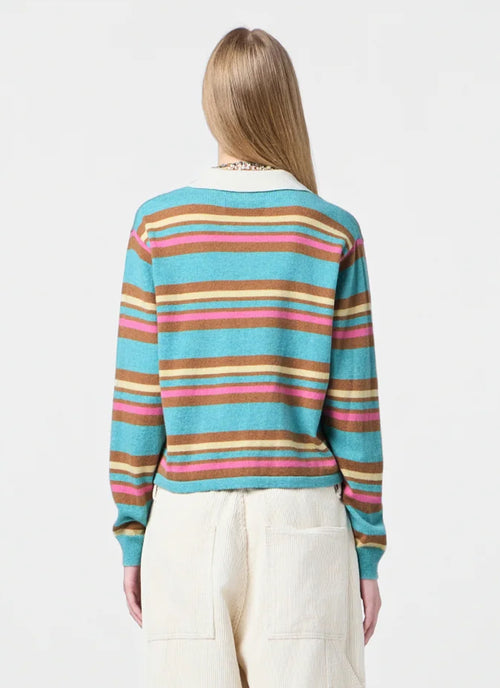 Cropped Stripe Rugby Polo Sweater by Guest in Residence at Andrews