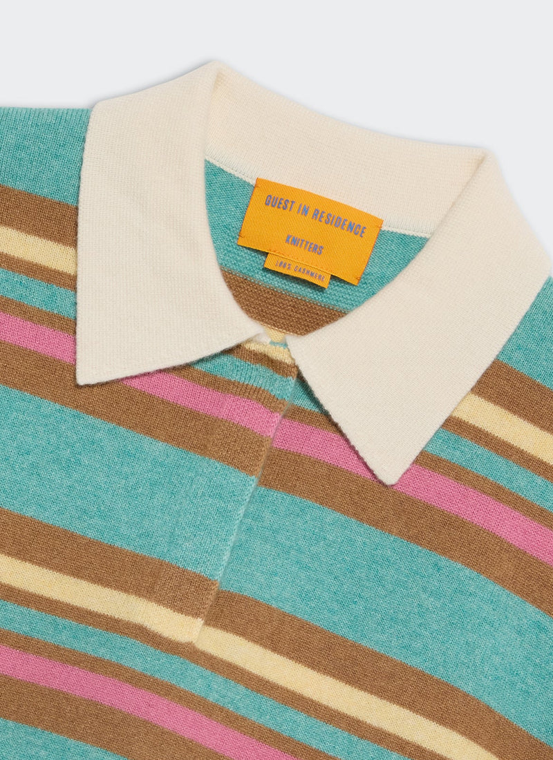 Cropped Stripe Rugby Polo Sweater by Guest in Residence at Andrews