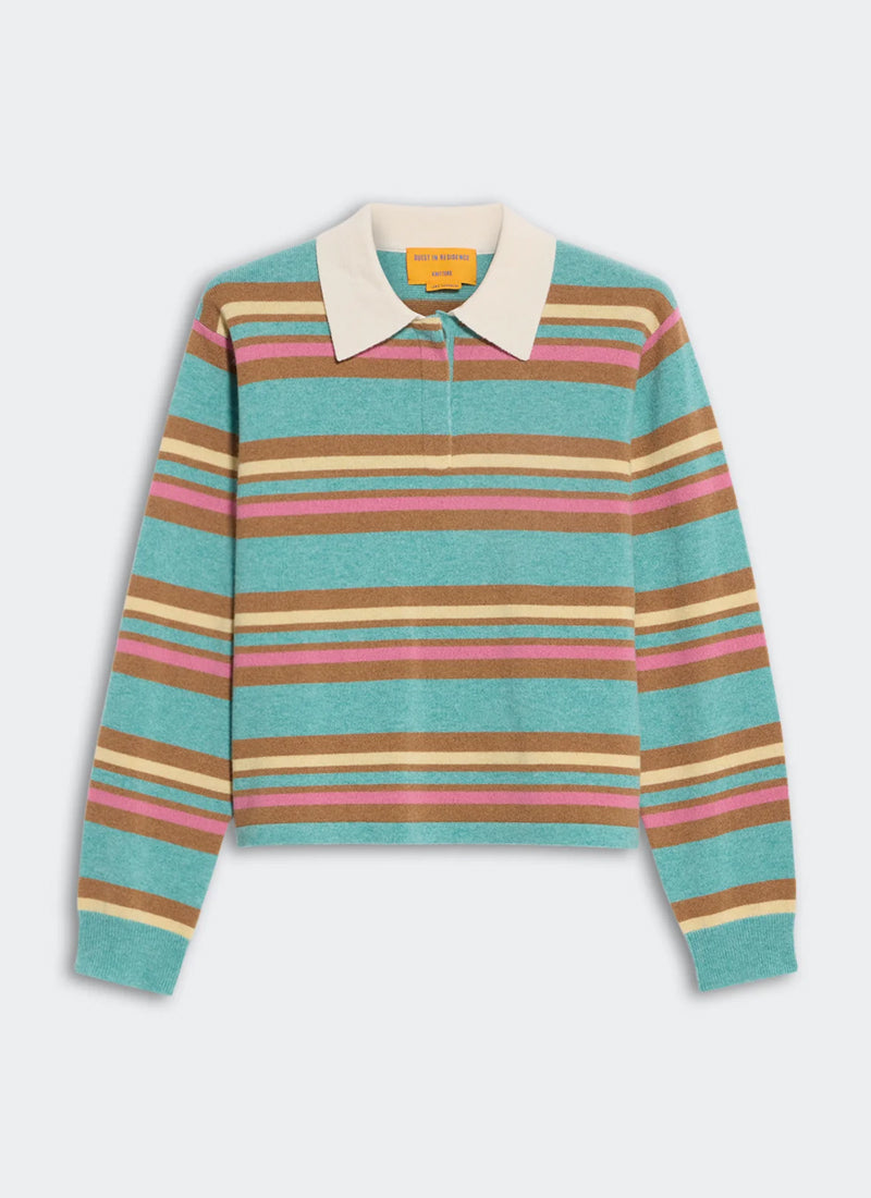 Cropped Stripe Rugby Polo Sweater by Guest in Residence at Andrews