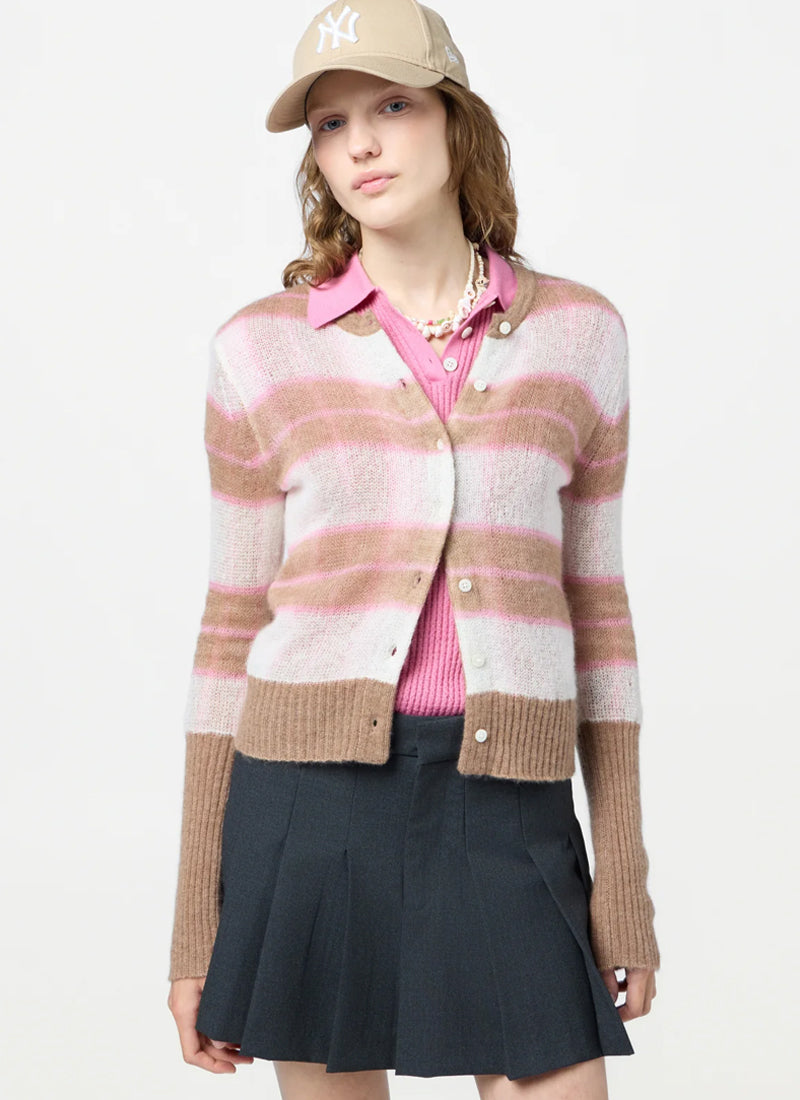Shadow Plaid Cardigan by GUEST IN RESIDENCE at Andrews
