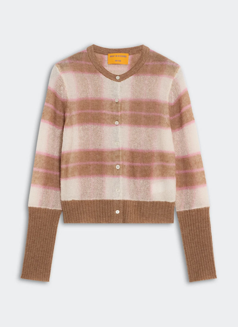 Shadow Plaid Cardigan by GUEST IN RESIDENCE at Andrews