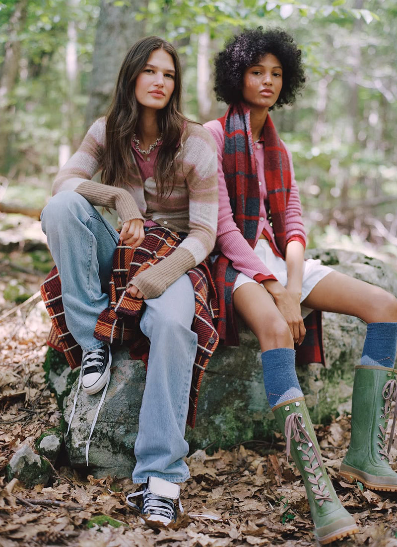 Shadow Plaid Cardigan