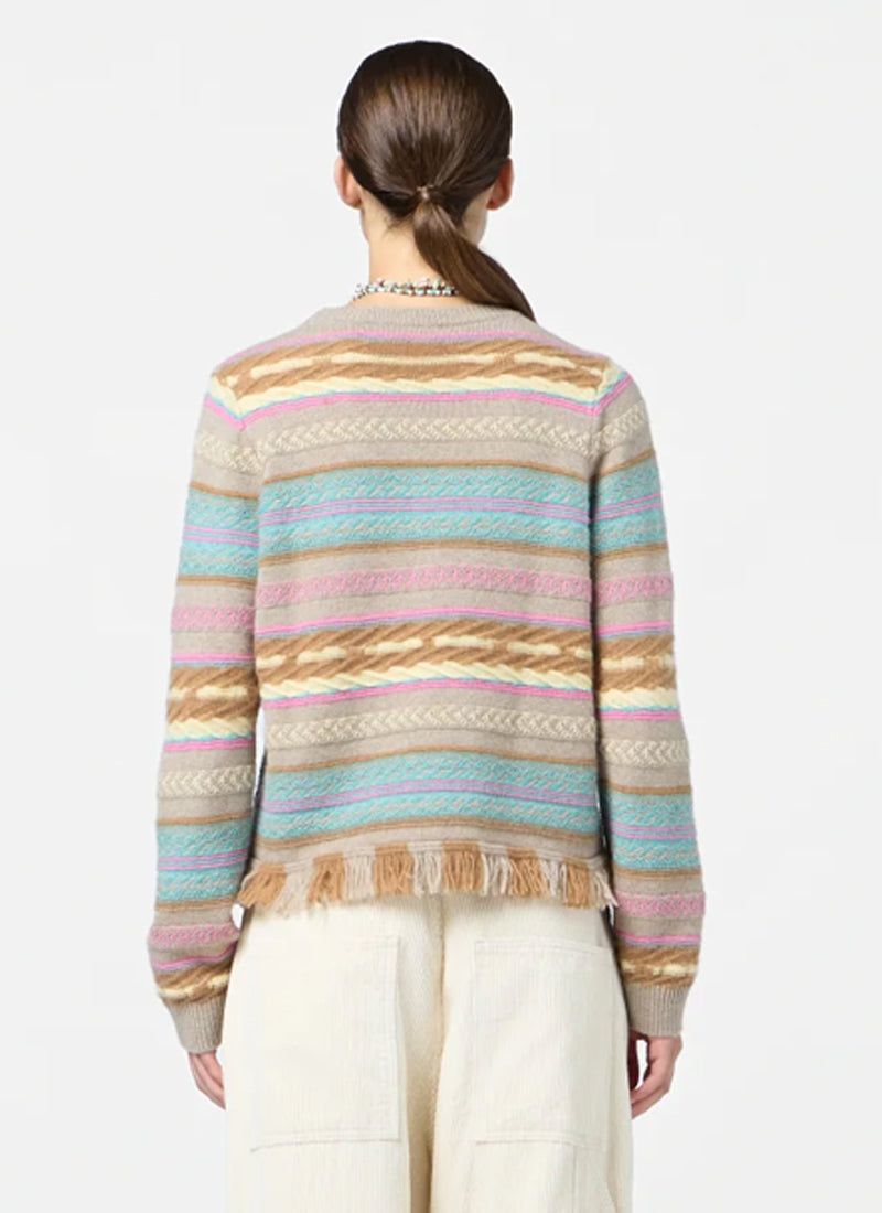  Western Stripe Crew Neck Sweater by GUEST IN RESIDENCE 