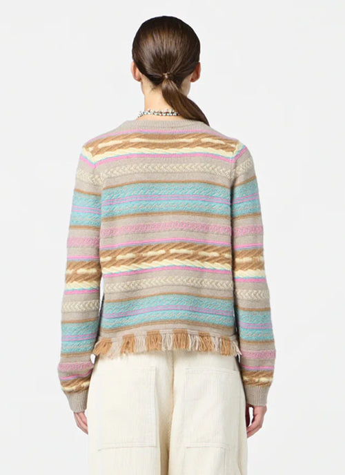  Western Stripe Crew Neck Sweater by GUEST IN RESIDENCE 