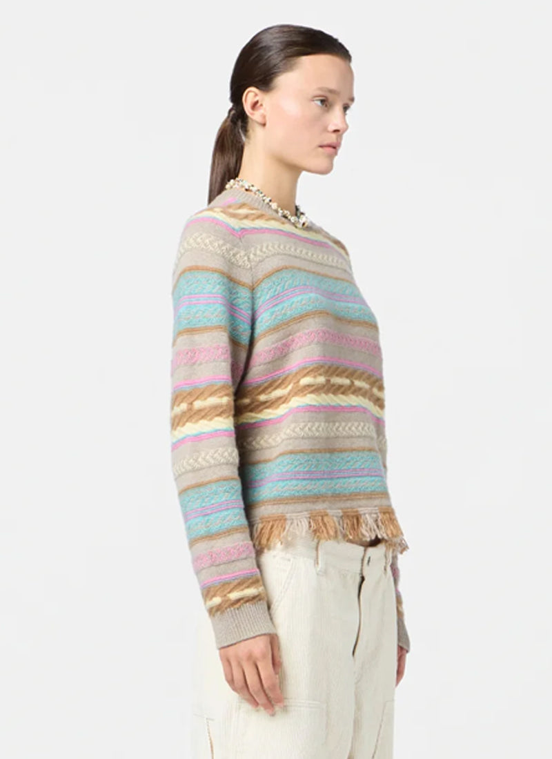  Western Stripe Crew Neck Sweater by GUEST IN RESIDENCE 