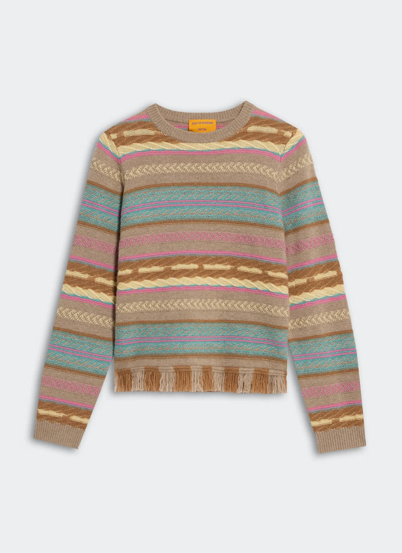  Western Stripe Crew Neck Sweater by GUEST IN RESIDENCE 