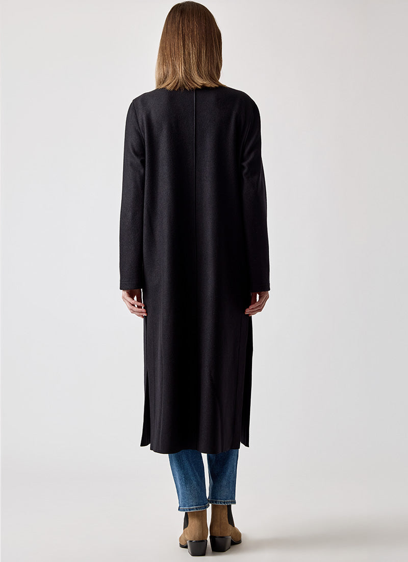 Harris Wharf London Wool and Cashmere Long Patch Pocket Coat