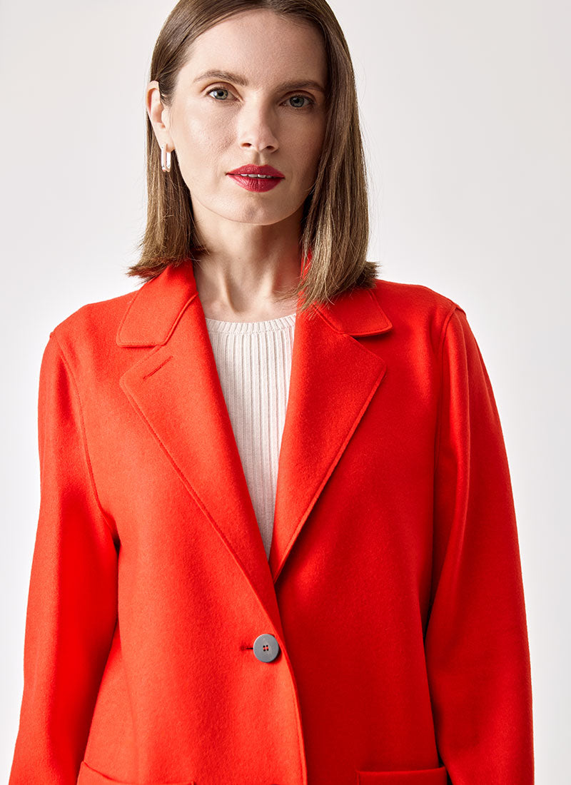 Harris Wharf London Wool and Cashmere Long Patch Pocket Coat