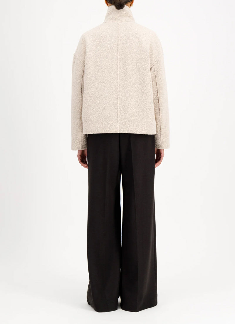 Boucle Funnel Neck Jacket by Harris Wharf London | Andrews