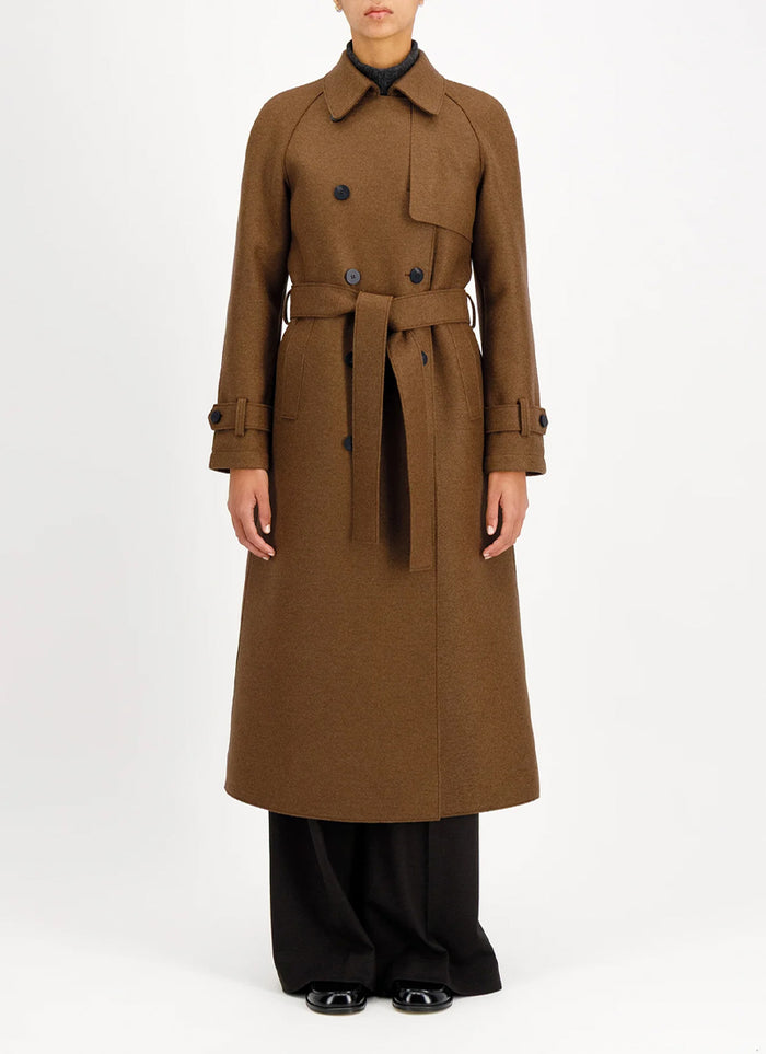 Harris Wharf London Ragland Pressed Wool Trench Coat