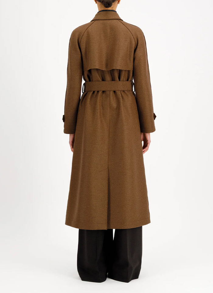 Harris Wharf London Ragland Pressed Wool Trench Coat