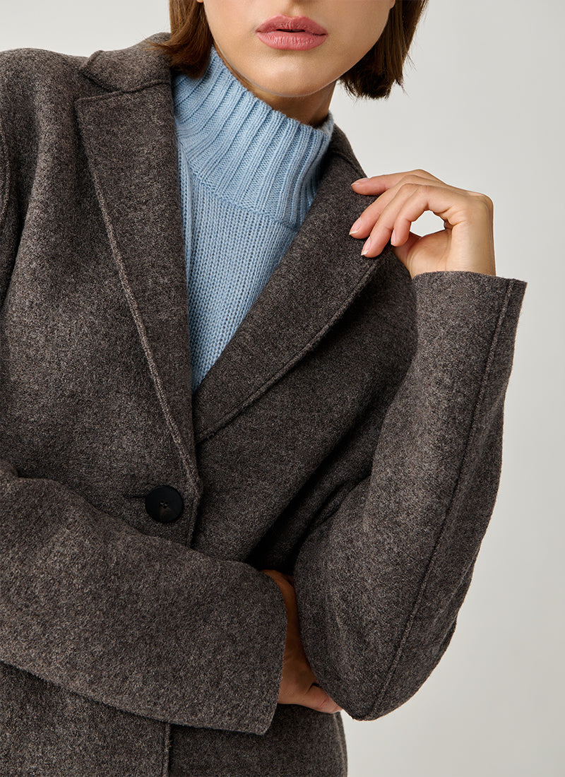  Boiled Great Wool Coat by Harris Wharf London at Andrews 