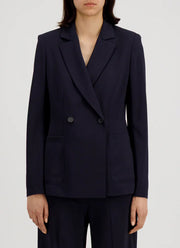 Harris Wharf London Crepe Viscose Double Breasted Blazer